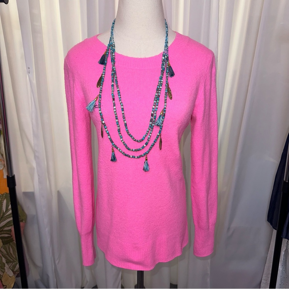 JCREW NEON PINK SWEATER